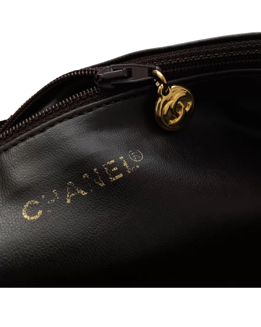 Chanel Chocolate Suede Vintage CC Tote