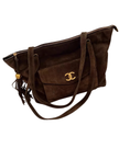 Chanel Chocolate Suede Vintage CC Tote