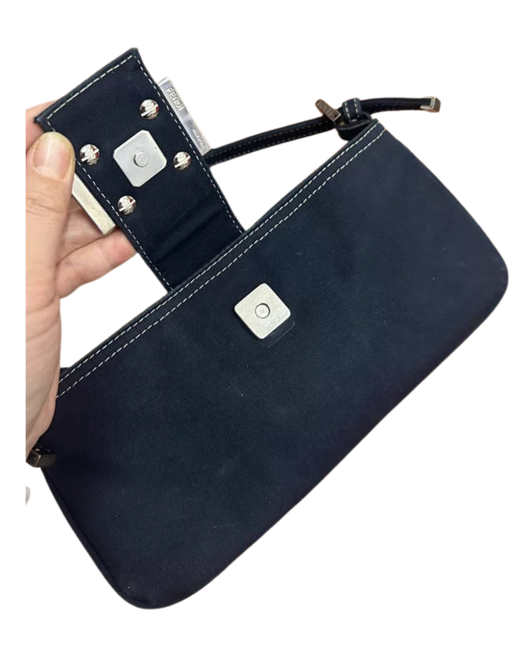 Fendi Baguette Denim Shoulder Bag