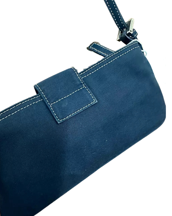 Fendi Baguette Denim Shoulder Bag