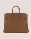 Hermès Birkin 25 — Biscuit Togo Leather, Gold Hardware