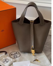 Hermès Etoupe Clemence Picotin Lock 22