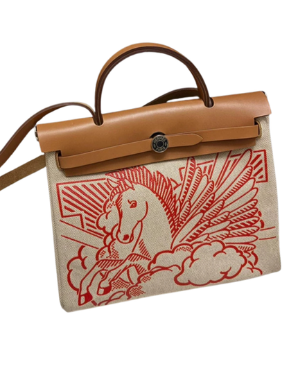 Hermès Herbag Zip 31 “Pegasus” Canvas & Leather Bag