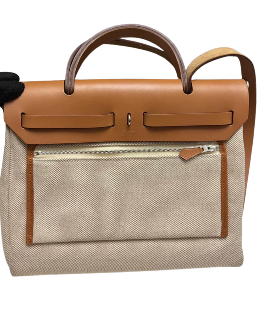 Hermès Herbag Zip 31 “Pegasus” Canvas & Leather Bag