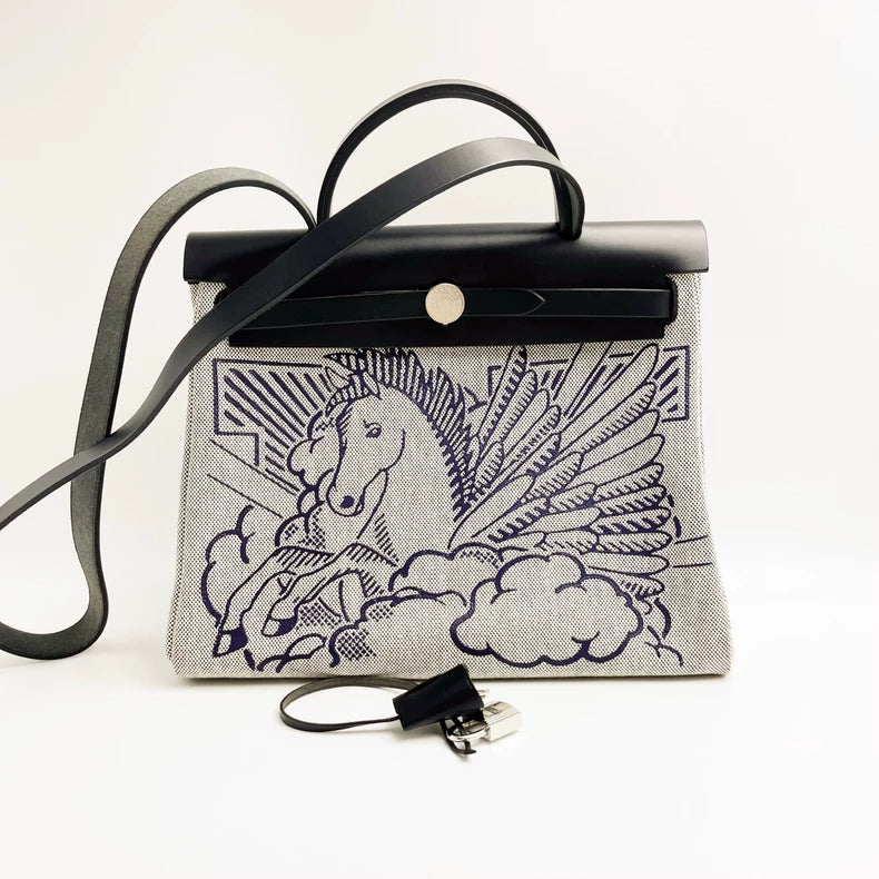 Hermès Herbag Zip 31 “Pegasus” Canvas & Leather Bag