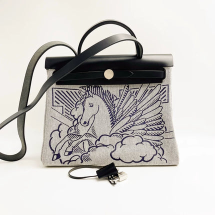Hermès Herbag Zip 31 “Pegasus” Canvas & Leather Bag
