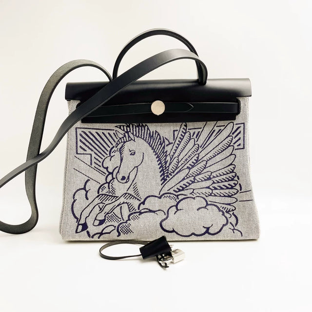 Hermès Herbag Zip 31 “Pegasus” Canvas & Leather Bag