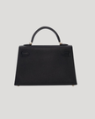 Hermès Mini Kelly 20 — Noir Chevre Leather, Gold Hardware